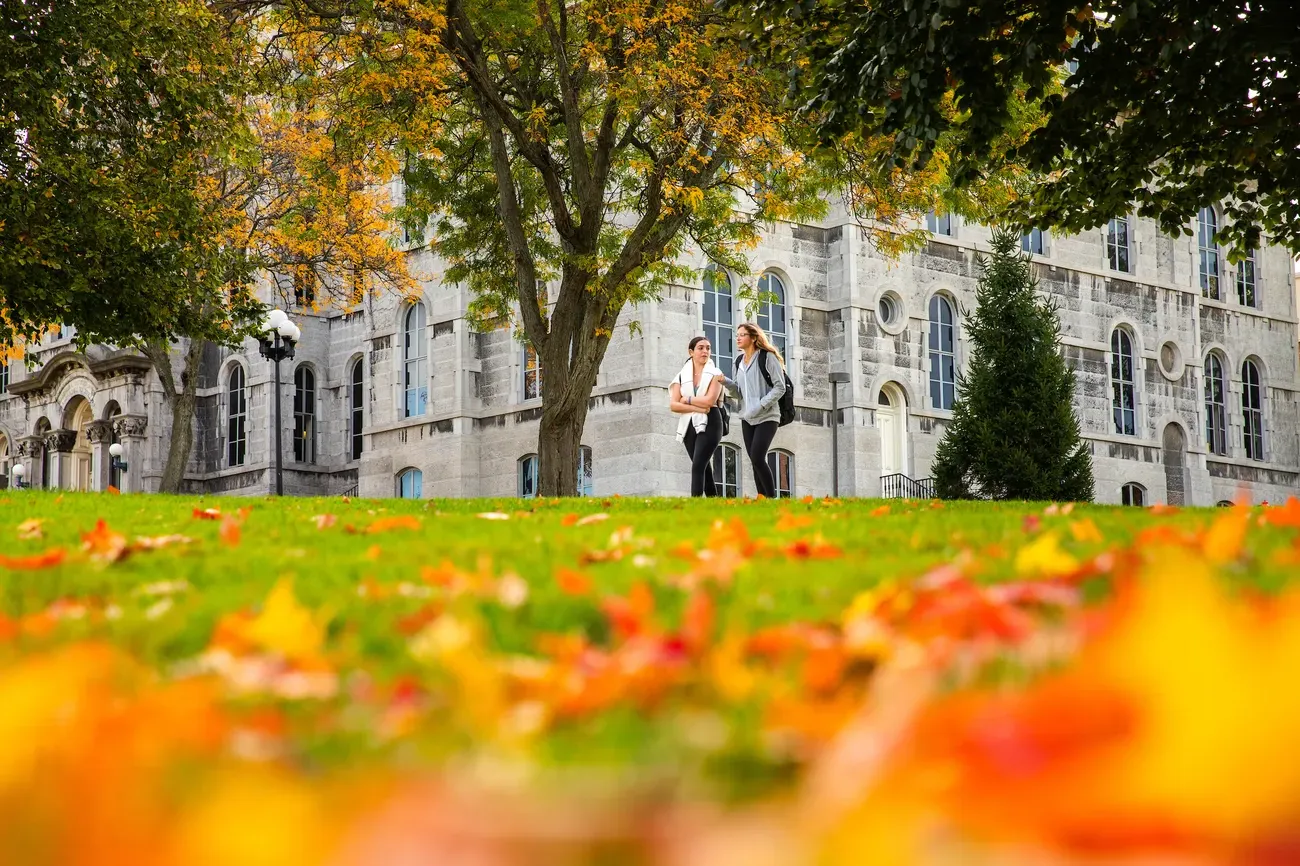 A view of Syracuse University's Hall of Languages.